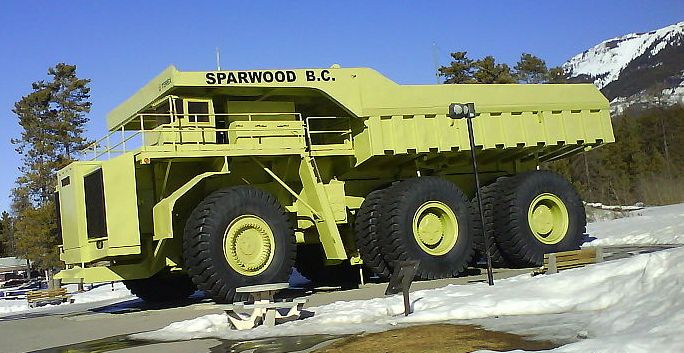 World's biggest truck, Terex Titan, Sparwood, British Columbia World's biggest truck