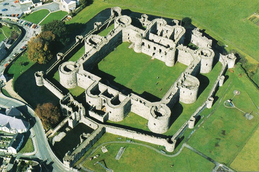 Aerial view of Beaumaris Castle