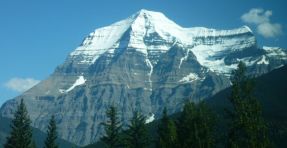 Mount Robson in Rocky Mountains of Canada