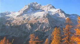 Triglav the highest mountain in the Julian Alps of Slovenia