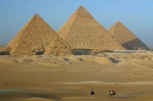 The Pyramids at Cairo, capital city of Egypt