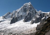 Tocllaraju in the Cordillera Blanca of the Peruvian Andes