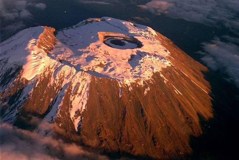 Aerial view of Mount Kilimanjaro