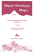 Nepal Himalaya Map 4: Annapurna, Machhapuchhare, Marsyangdi & Muktinath